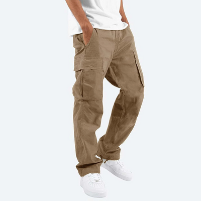 Heren Cargo Broek – Relaxed Fit – Volledige Lengte – Ademende Stof – Utility Zakken
