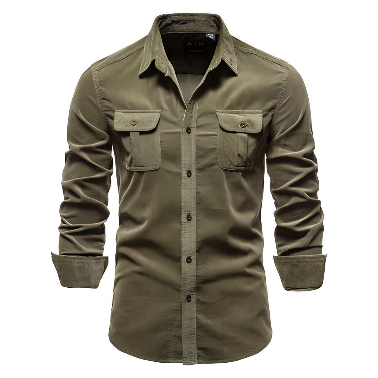 Heren Overhemd – Slim Fit – Ademende Stof – Lange Mouw – Twee Borstzakken