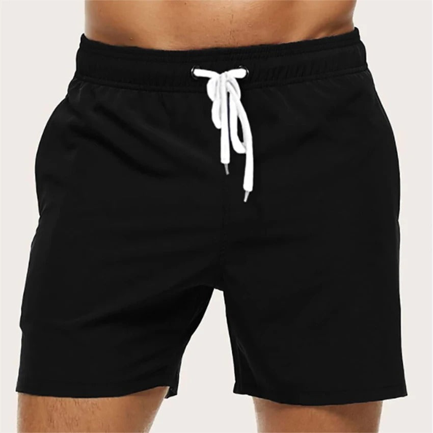 Heren zwemshort – Relaxed fit – Sneldrogende stof – Elastische taille met koord