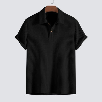 Heren Poloshirt – Regular Fit – Zachte Textuur – Korte Mouwen – Ademend Breisel