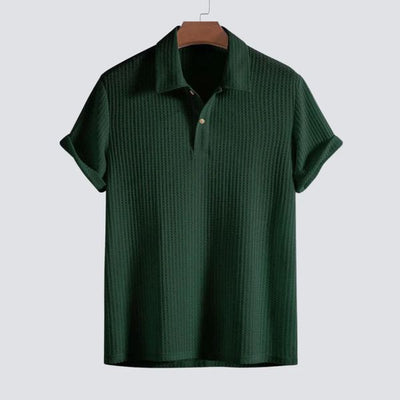 Heren Poloshirt – Regular Fit – Zachte Textuur – Korte Mouwen – Ademend Breisel