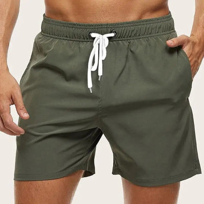 Heren zwemshort – Relaxed fit – Sneldrogende stof – Elastische taille met koord