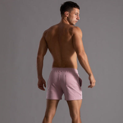 Heren Korte Broek – Slim Fit – Ademende Stretchstof – Elastische Taille Met Koord