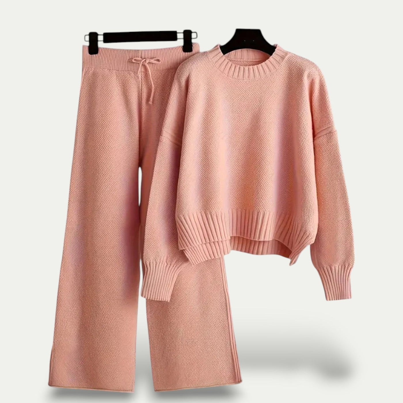 Dames Set – Oversized Trui en Wijde Broek – Zacht Gebreid – Comfort Fit