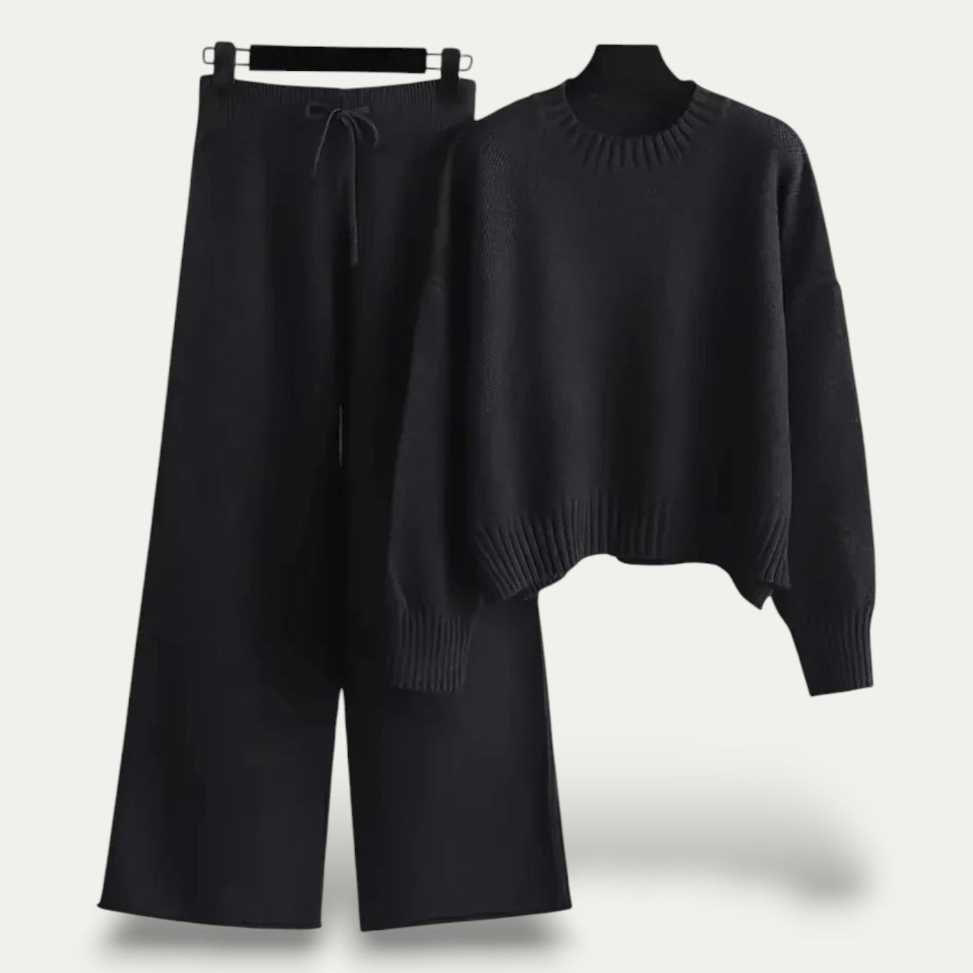 Dames Set – Oversized Trui en Wijde Broek – Zacht Gebreid – Comfort Fit