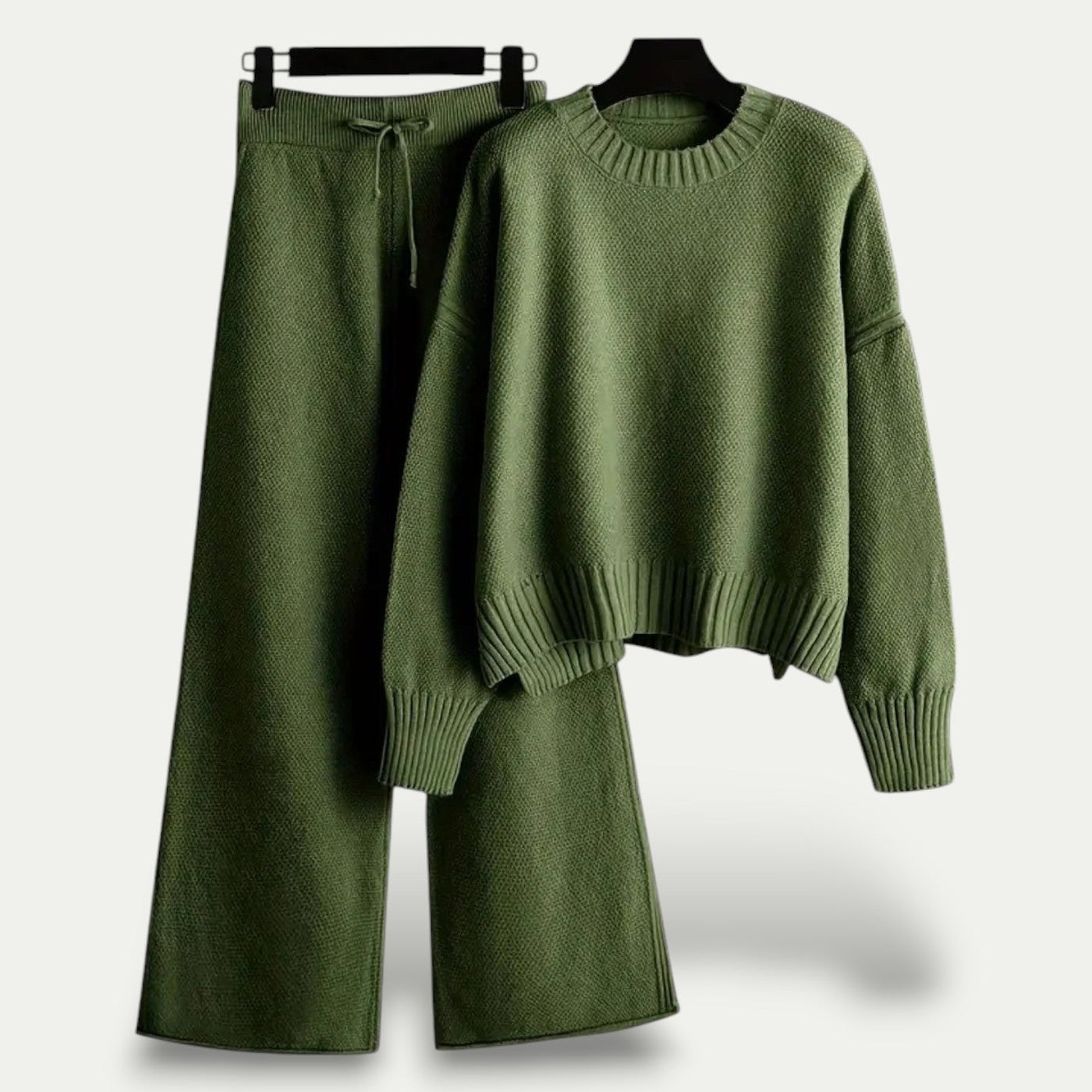 Dames Set – Oversized Trui en Wijde Broek – Zacht Gebreid – Comfort Fit