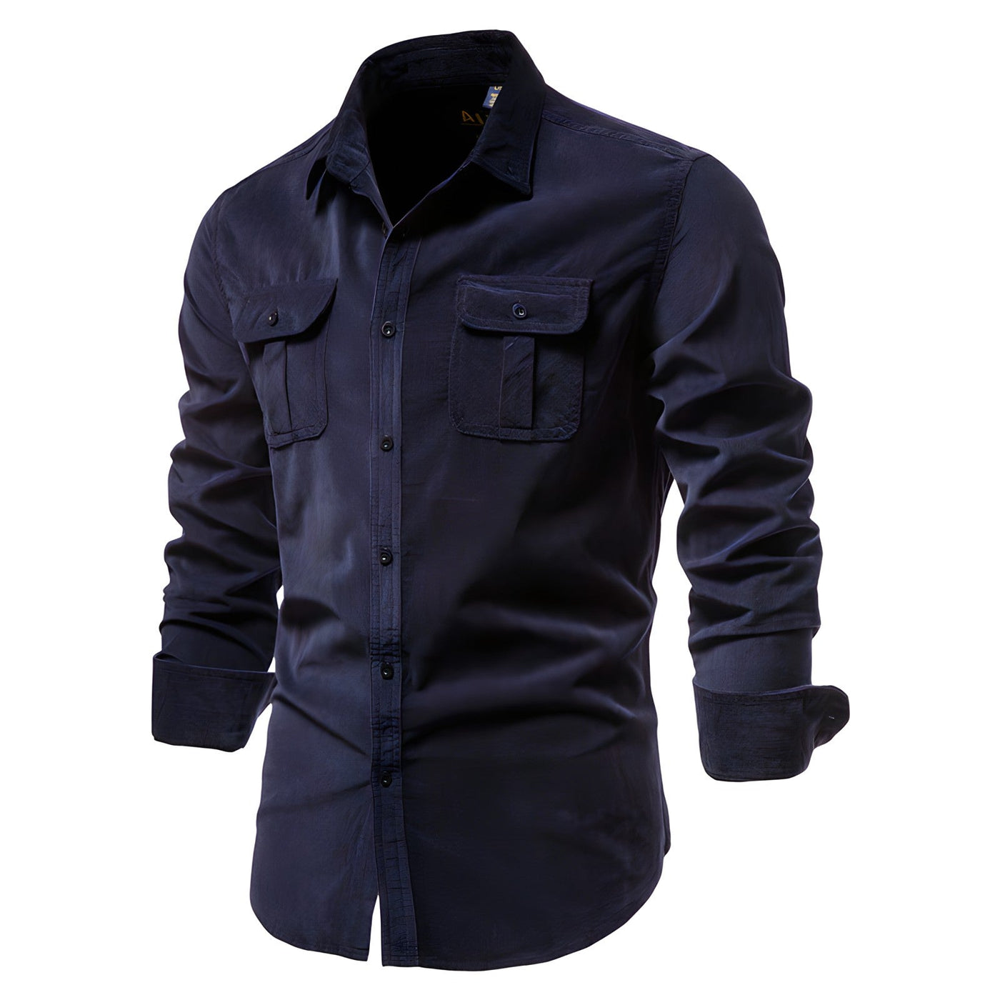 Heren Overhemd – Slim Fit – Ademende Stof – Lange Mouw – Twee Borstzakken