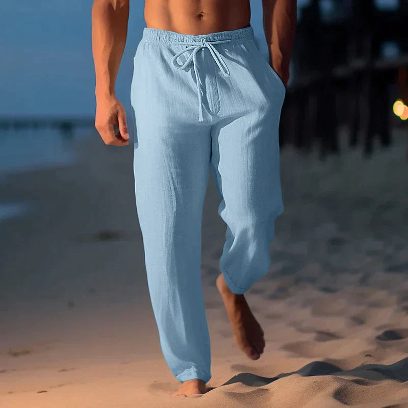 Heren Strandbroek – Relaxed Fit – Ademend Materiaal – Elastische Taille – Casual