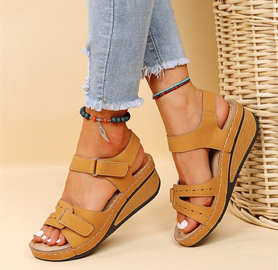 Dames sandalen – Sleek ontwerp – Wedge hiel – Verstelbare gespen – Antislip zool