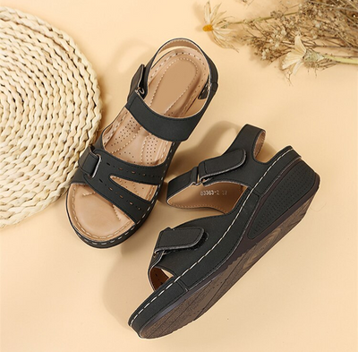 Dames sandalen – Sleek ontwerp – Wedge hiel – Verstelbare gespen – Antislip zool