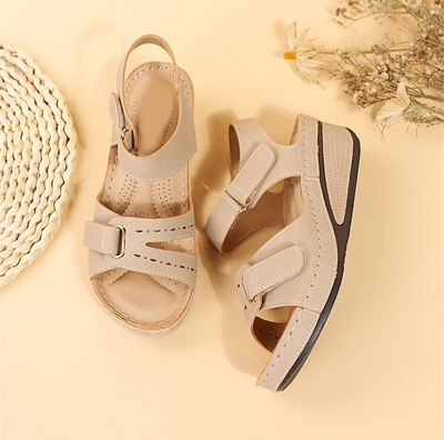 Dames sandalen – Sleek ontwerp – Wedge hiel – Verstelbare gespen – Antislip zool