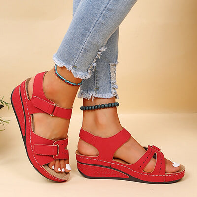 Dames sandalen – Sleek ontwerp – Wedge hiel – Verstelbare gespen – Antislip zool