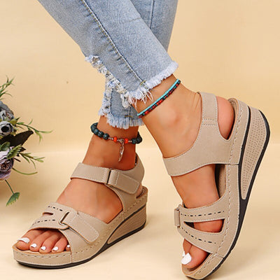 Dames sandalen – Sleek ontwerp – Wedge hiel – Verstelbare gespen – Antislip zool