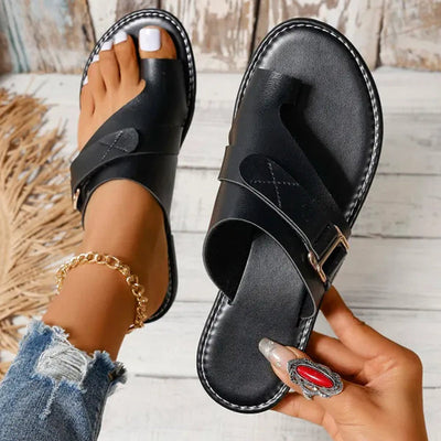 Dames sandalen – Slip-on model – Verstelbare gesp – Comfortabel voetbed – Stijlvol design