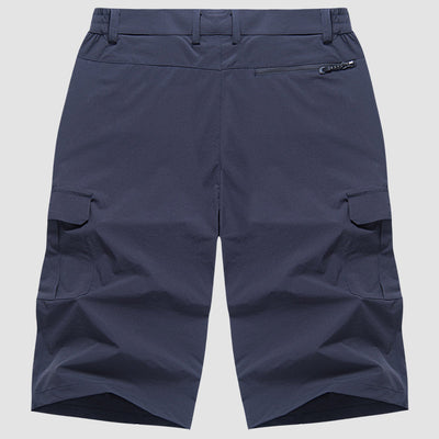 Heren Cargo Shorts – Rechte Pasvorm – Ademend Materiaal – Knie Lengte – Met Rits en Opbergzakken