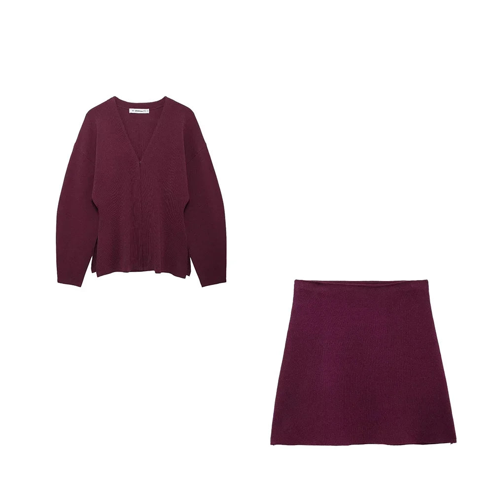 Dames Blazer en Rok Set – Getailleerd – Mini Lengte – Luxe Stof – Modern Silhouet