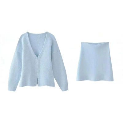 Dames Blazer en Rok Set – Getailleerd – Mini Lengte – Luxe Stof – Modern Silhouet