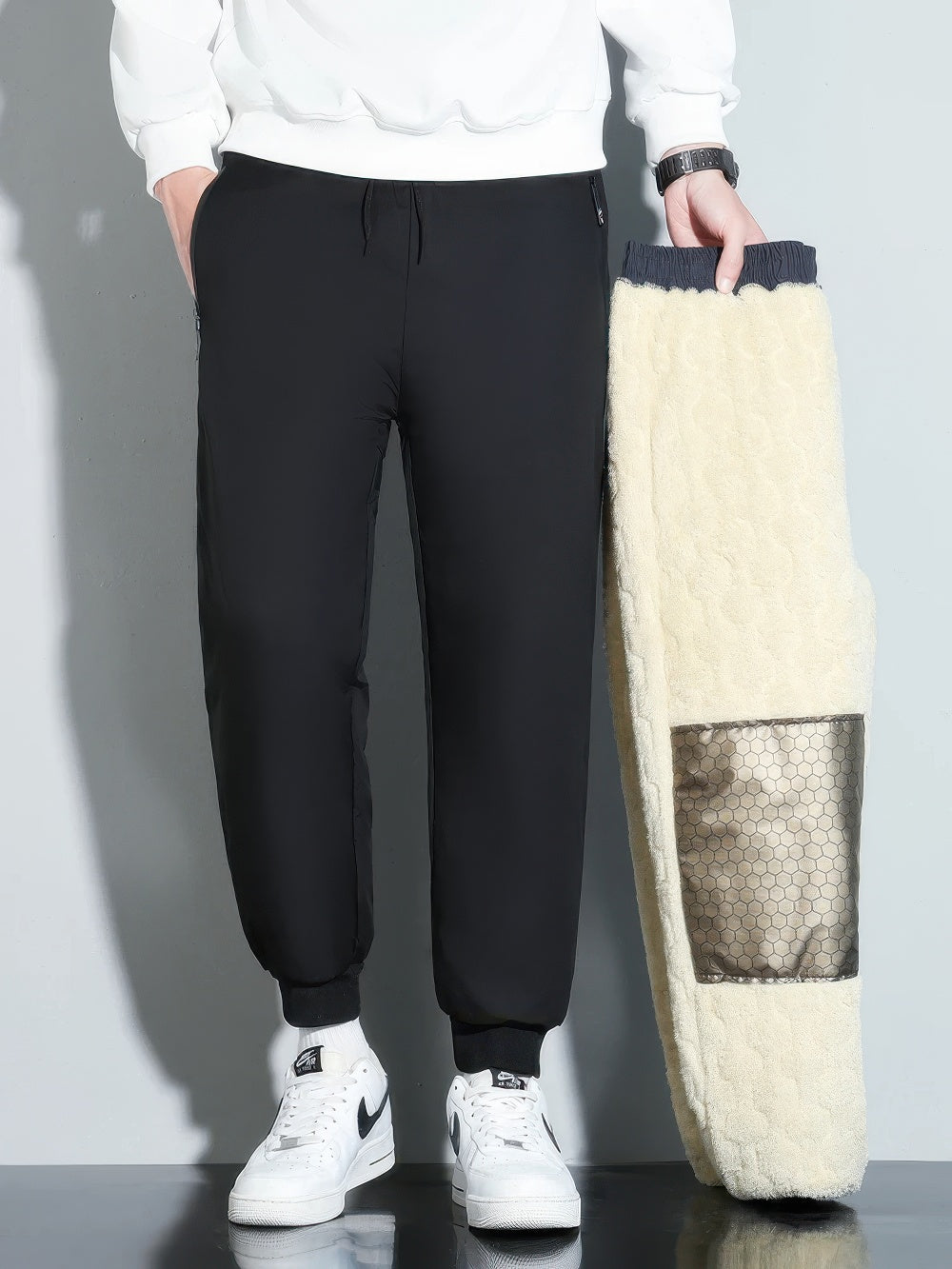 Heren Joggingbroek – Slim Fit – Zachte Voering – Elastische Taille – Met Zakken