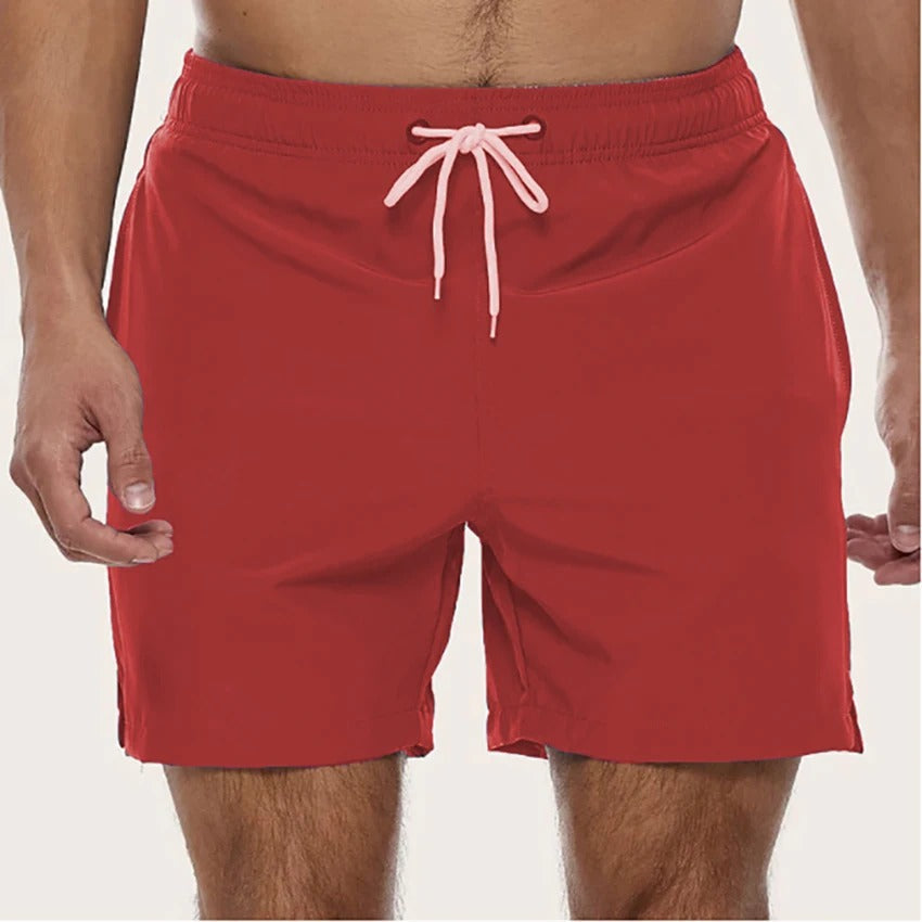 Heren zwemshort – Relaxed fit – Sneldrogende stof – Elastische taille met koord