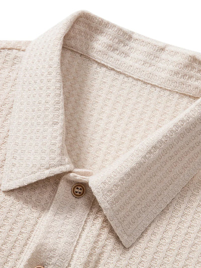 Heren Poloshirt – Regular Fit – Zachte Textuur – Korte Mouwen – Ademend Breisel