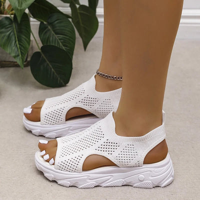 Dames Sandalen – Open Teen – Ademend Mesh – Chunky Zool – Sportief en Comfortabel